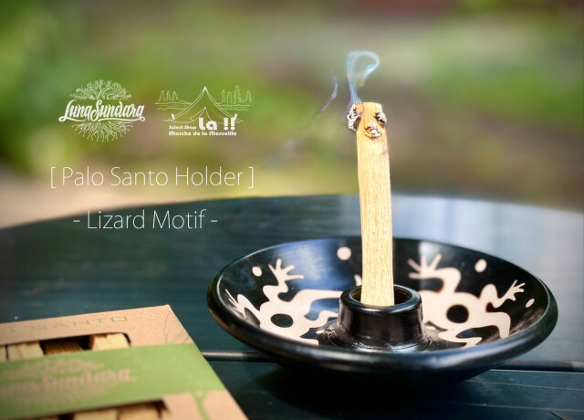 Luna Sundara 】ルナスンダラ Palo Santo Holder -Lizard Motif