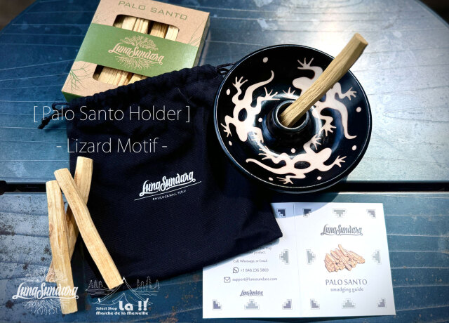 Luna Sundara 】ルナスンダラ Palo Santo Holder -Lizard Motif