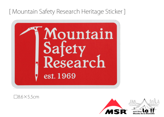 【MSR_Mountain Safety Research】マウンテンセーフティリサーチ Heritage Sticker ヘリテイジステッカー