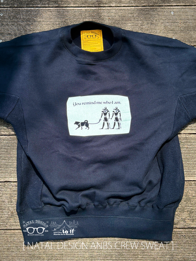 【 NATAL DESIGN / ネイタルデザイン 】 ANBS CREW SWEAT / アヌビス・クルーネックスウェット / 程よい厚みの裏起毛クルーネックスウェット