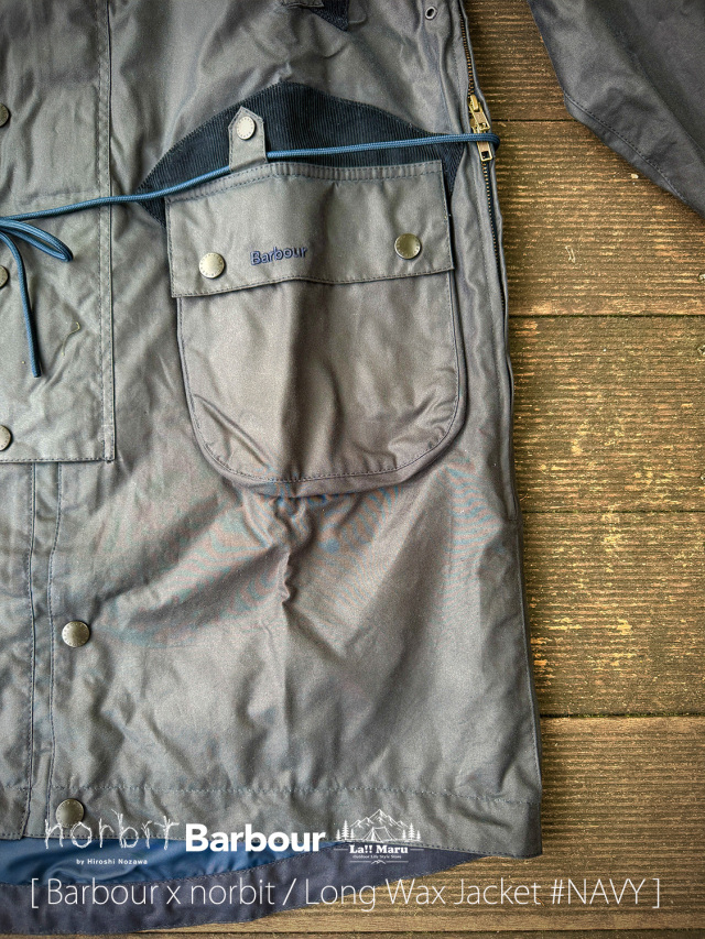 Barbour x norbit / バブアー×ノービット 】Long Wax Jacket #NAVY