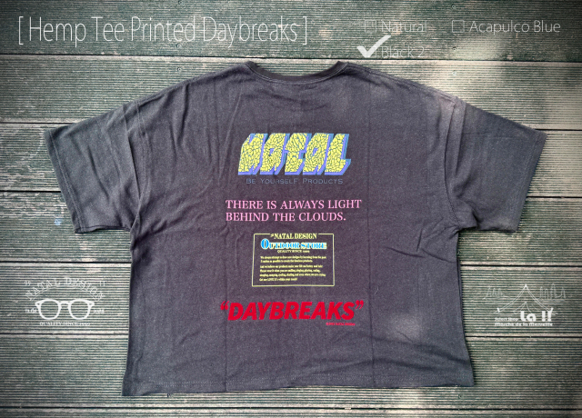Natal Design 】ネイタルデザイン Hemp Wide Tee Printed