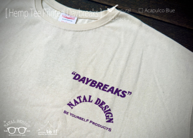 Natal Design 】ネイタルデザイン Hemp Wide Tee Printed