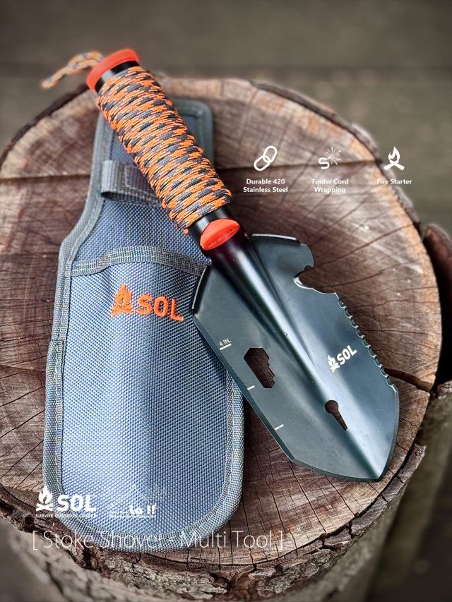 【 SOL / エスオーエル 】Stoke Shovel / ストークショベル / 掘る、切る、火を付ける、なんでもこなすマルチショベル