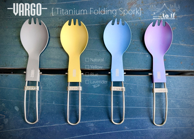 [バーゴ] VARGO Titanium Knife &amp; Spoon &amp; Folk Set T-202 チタニウム ナイフ スプーン フォーク セット [並行輸入品] Amazon | [バーゴ] VARGO Titanium Knife & Spoon & Folk Set T