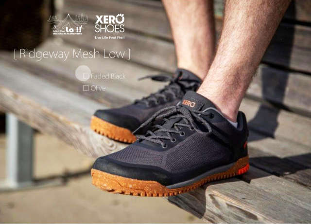 ベアシュー XERO SHOES / ゼロシューズ 】 Ridgeway Mesh Low - Faded Black