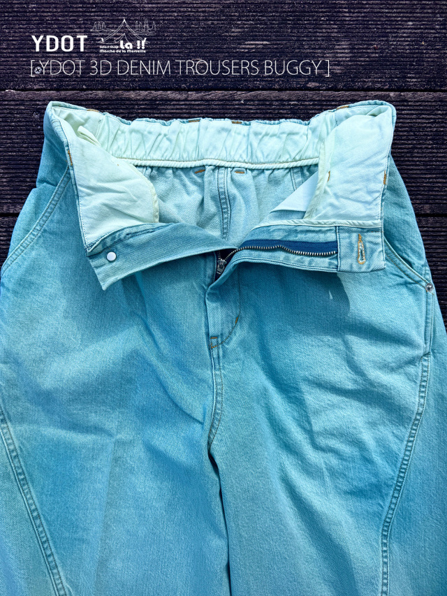 YDOT / ワイドット 】3D DENIM TROUSERS BUGGY / 3D トラウザーズ