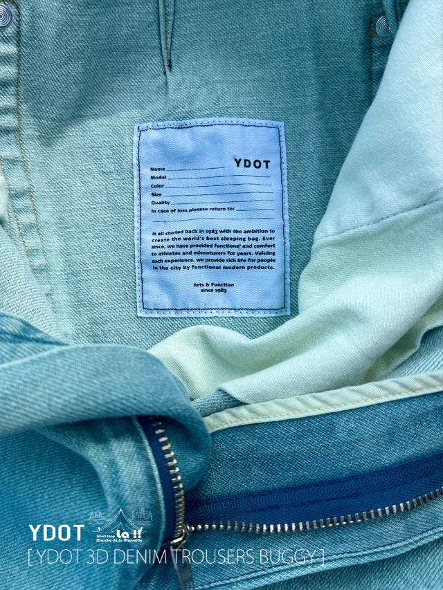 YDOT / ワイドット 】3D DENIM TROUSERS BUGGY / 3D トラウザーズ