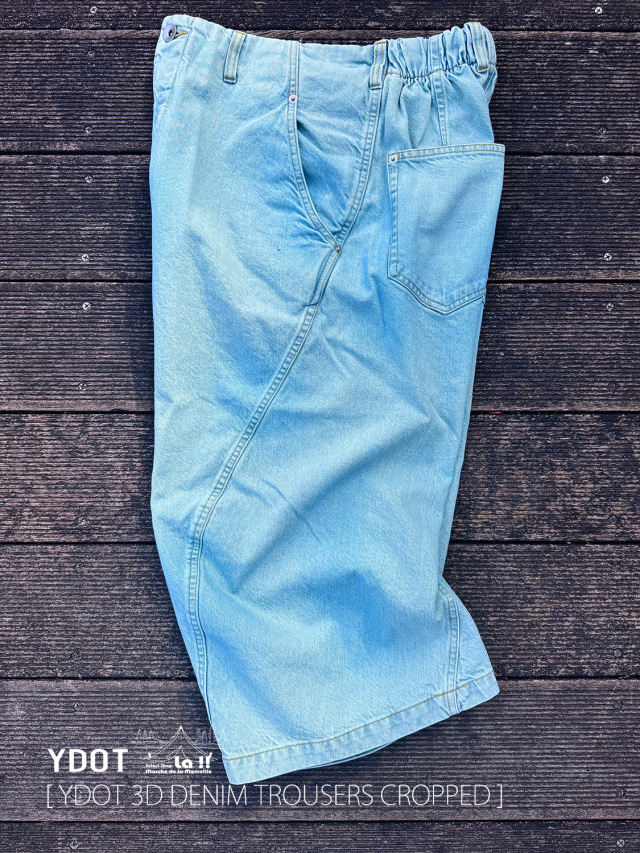 YDOT / ワイドット 】3D DENIM TROUSERS CROPPED / 3D トラウザーズ