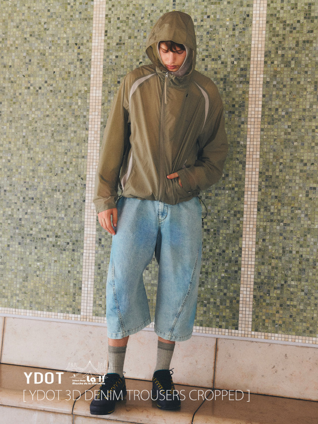 ３Ｄクロップデニム　M YDOT / ワイドット 】3D DENIM TROUSERS CROPPED / 3D トラウザーズ