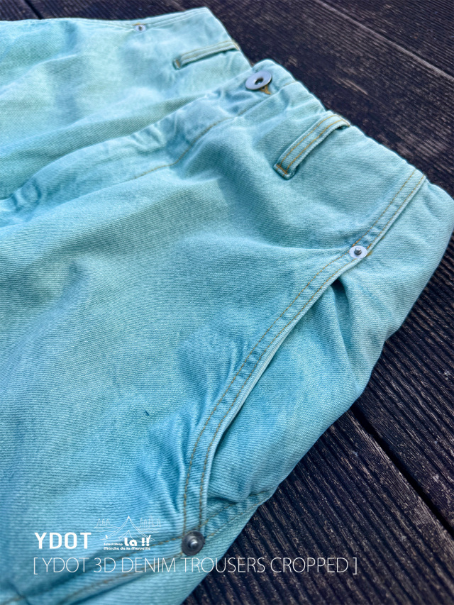 YDOT / ワイドット 】3D DENIM TROUSERS CROPPED / 3D トラウザーズ