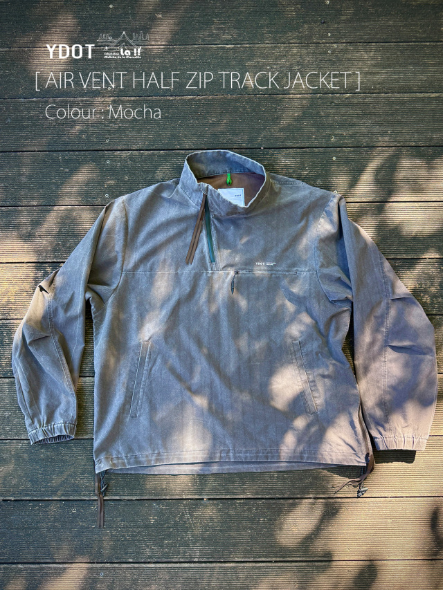 【 YDOT / ワイドット 】AIR VENT HALF ZIP TRACK JACKET / エアベント ハーフジップ トラックジャケット