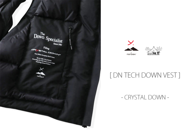 YDOT / ワイドット 】DN TECH DOWN VEST / クリスタルダウンを使用した