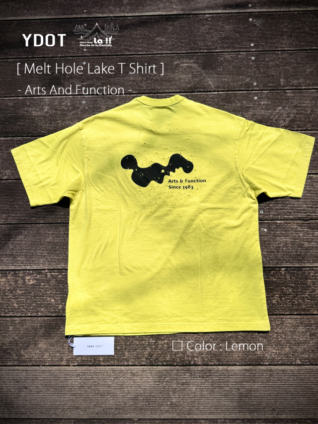 【 YDOT / ワイドット 】MELT HOLE LAKE T SHIRT / メルトホールレイクTシャツ
