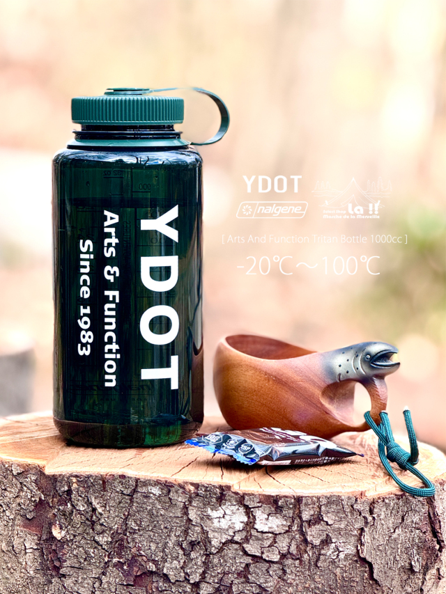 【 YDOT / ワイドット 】- Arts And Function - Nalgene Tritan Bottle 1000cc / ナルゲンコラボレートSPトライタン製ボトル 1L /－20℃ ～100℃ 対応