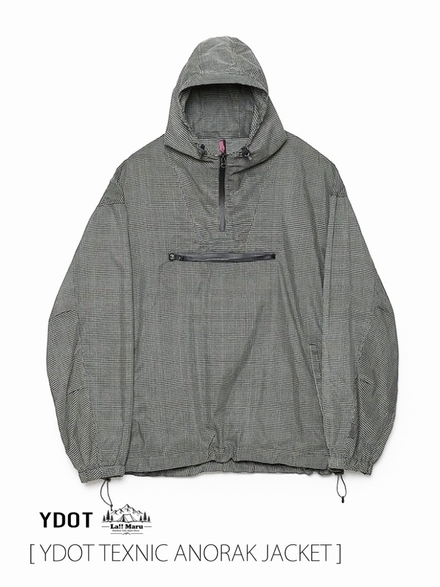 【 YDOT / ワイドット 】TEXNIC ANORAK JACKET / テクスニク アノラック ジャケット / 次世代リサイクルテクニカル素材を採用した超軽量、耐切創性、耐摩耗性を持つアノラック