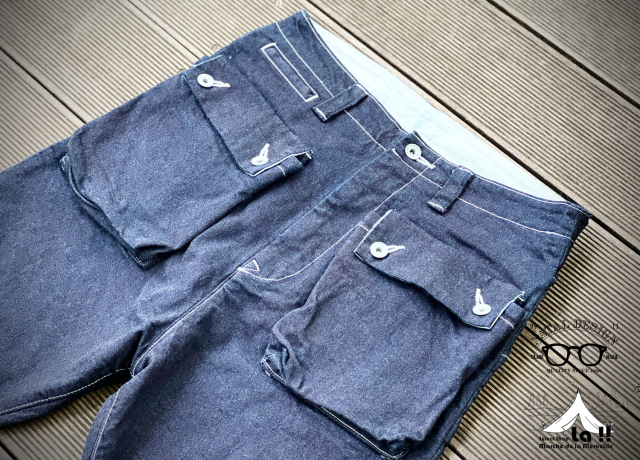 NATAL DESIGN】 ネイタルデザイン G55 Sarouel Flap Denim Pants -ONE