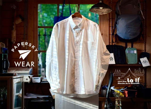 【 Paper Sky WEAR 】ペーパースカイウェア HIKE&BIKE CAVE OXFORD BIG SHIRT