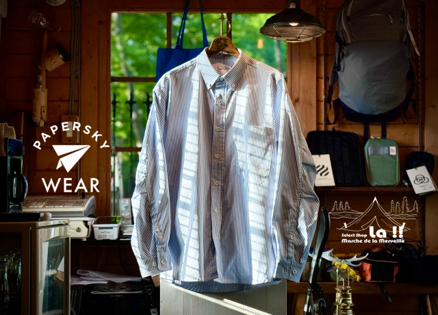 Paper Sky WEAR 】ペーパースカイウェア HIKE&BIKE CAVE OXFORD BIG SHIRT