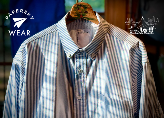 Paper Sky WEAR 】ペーパースカイウェア HIKE&BIKE CAVE OXFORD BIG SHIRT