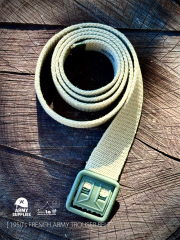 【 1950's FRENCH ARMY VINTAGE TROUSER BELT / 1950年代 フランス軍 トラウザーベルト (ヴィンテージ)】デットストック未使用品