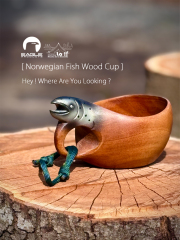 【 Eagle Products / イーグルプロダクツ 】Norwegian Fish Wood Cup / ノルウェーの魚ウッドカップ
