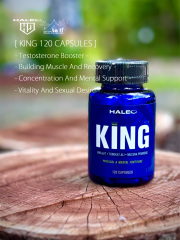 【 HALEO / ハレオ 】KING 120 CAPSULES / キング 120カプセル / 筋肉の増強、リカバリー、メンタルサポートにフォーカスしたテストステロンブースター