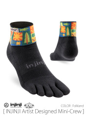 【 Injinji / インジンジ 】Artist Designed Mini - Crew / アーティストデザイン ミニクルーレングス / イラストレーター Kelley Wills (ケリー・ウィルズ)とコラボレート