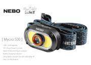 【 NEBO 】ネボ MYCRO 500+ Rechargeable Headlamp COBライト搭載 ULヘッドライト 500ルーメン