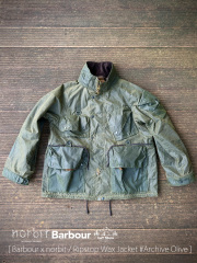 【 Barbour x norbit / バブアー×ノービット 】Ripstop Wax Jacket #Archive Olive / リップストップ ワックス JK #アーカイブオリーブ / 軽量で耐久性に優れたリップストップワックス生地のスペシャルジャケット