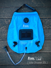 【 SOL / エスオーエル 】Solar Shower 20L / ソーラーシャワー20L / 太陽からの熱で約50度まで水を温められる温水携帯シャワー