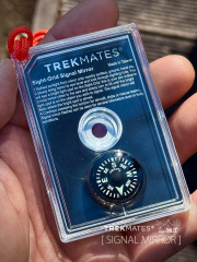 【 TREK MATES / トレックメイツ 】SIGHT - GRID SIGNAL MIRROR / サイトグリッド シグナルミラー / コンパスと光学照準器が装備されたシグナルミラー