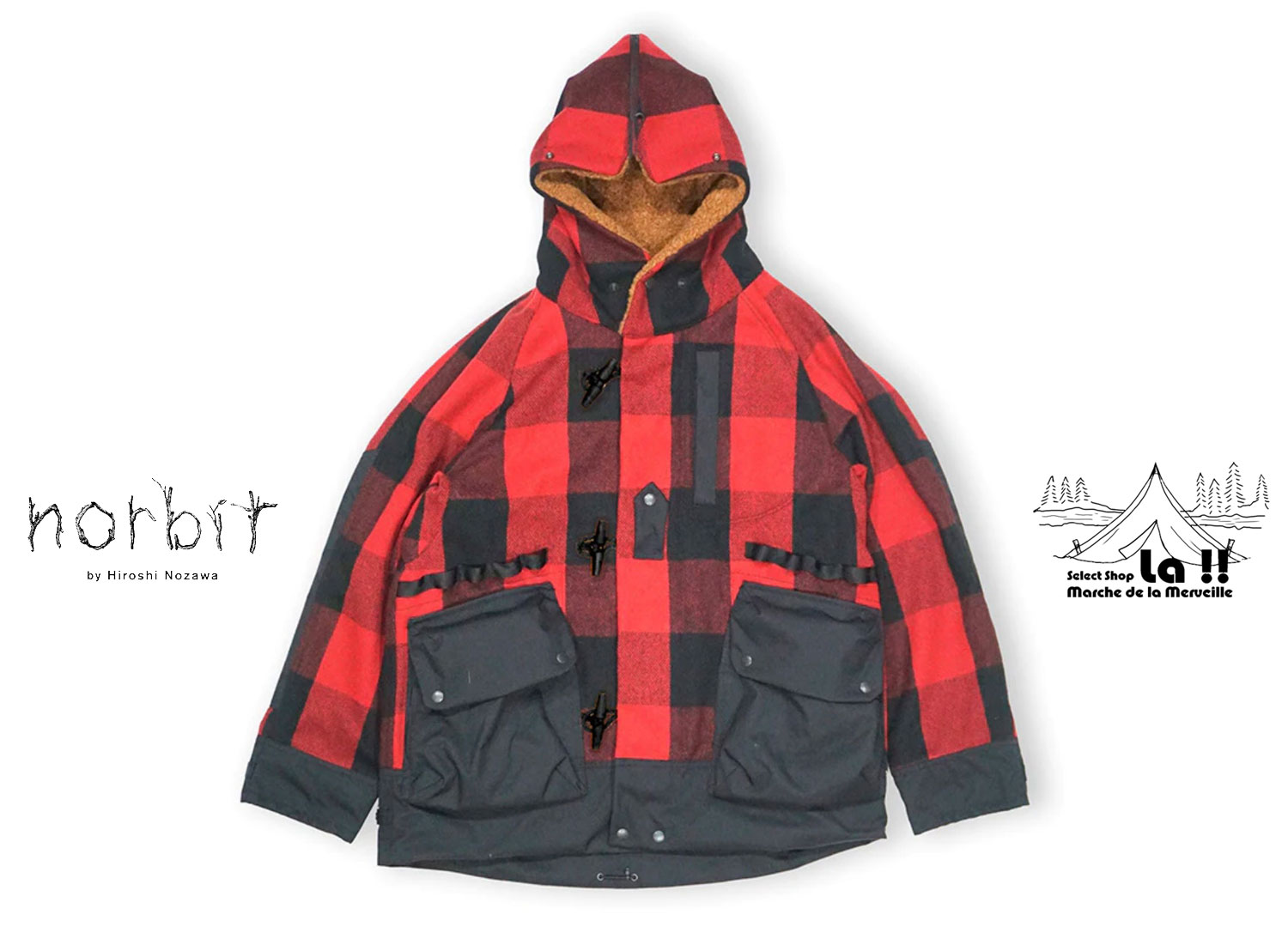 【 Norbit by Hiroshi Nozawa 】ノービット Buffalo Check 3way Collar Bush Hike Jacket