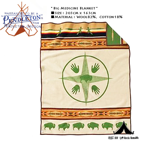 【 Pendleton Woolen Mills 】 ペンドルトン Big Medicine Blanket ビッグメディスン・ブランケット