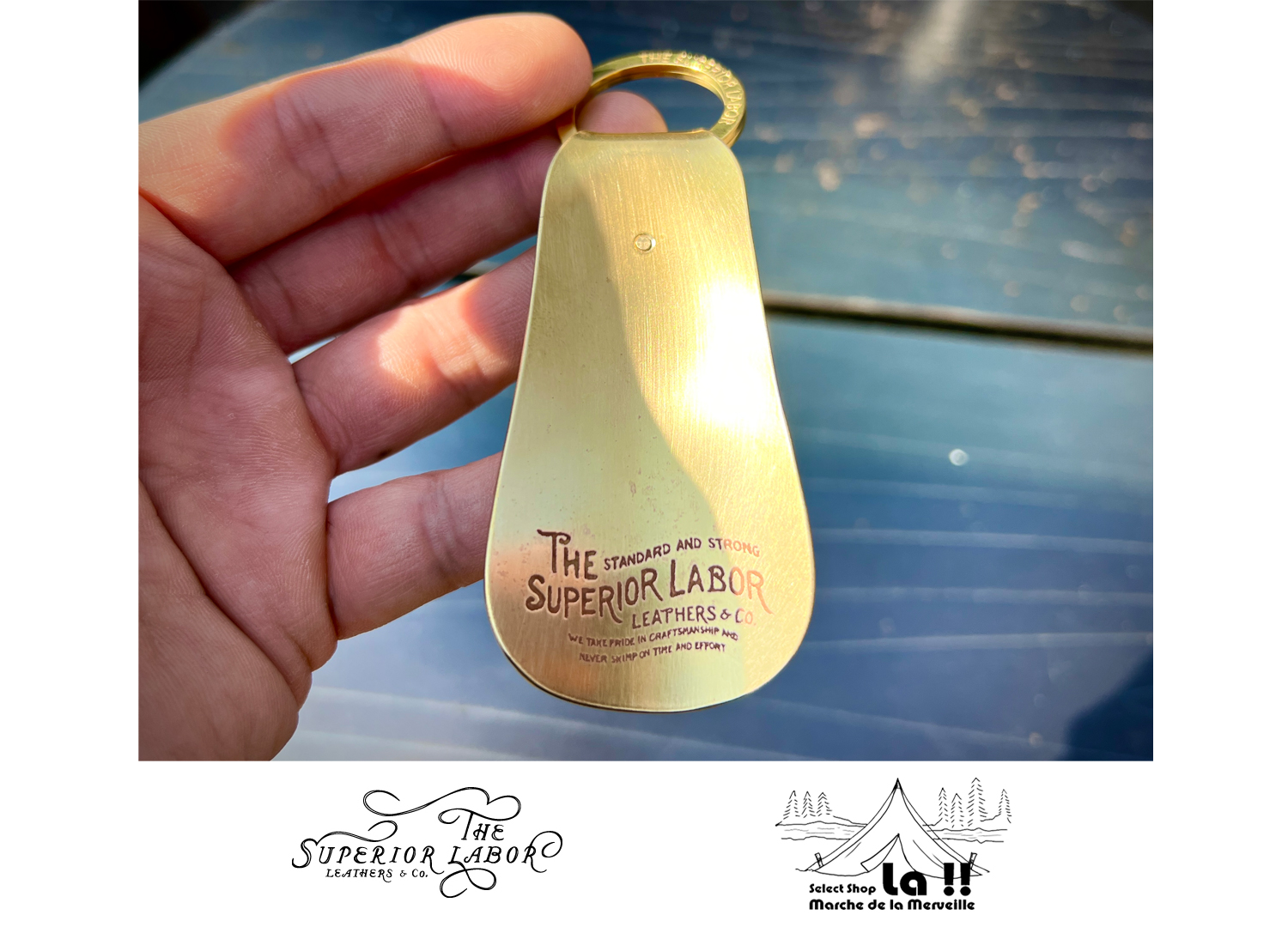 【 The Superior Labor 】 シュペリオールレイバー  Brass Shoes Horn 真鍮製シューズホーン