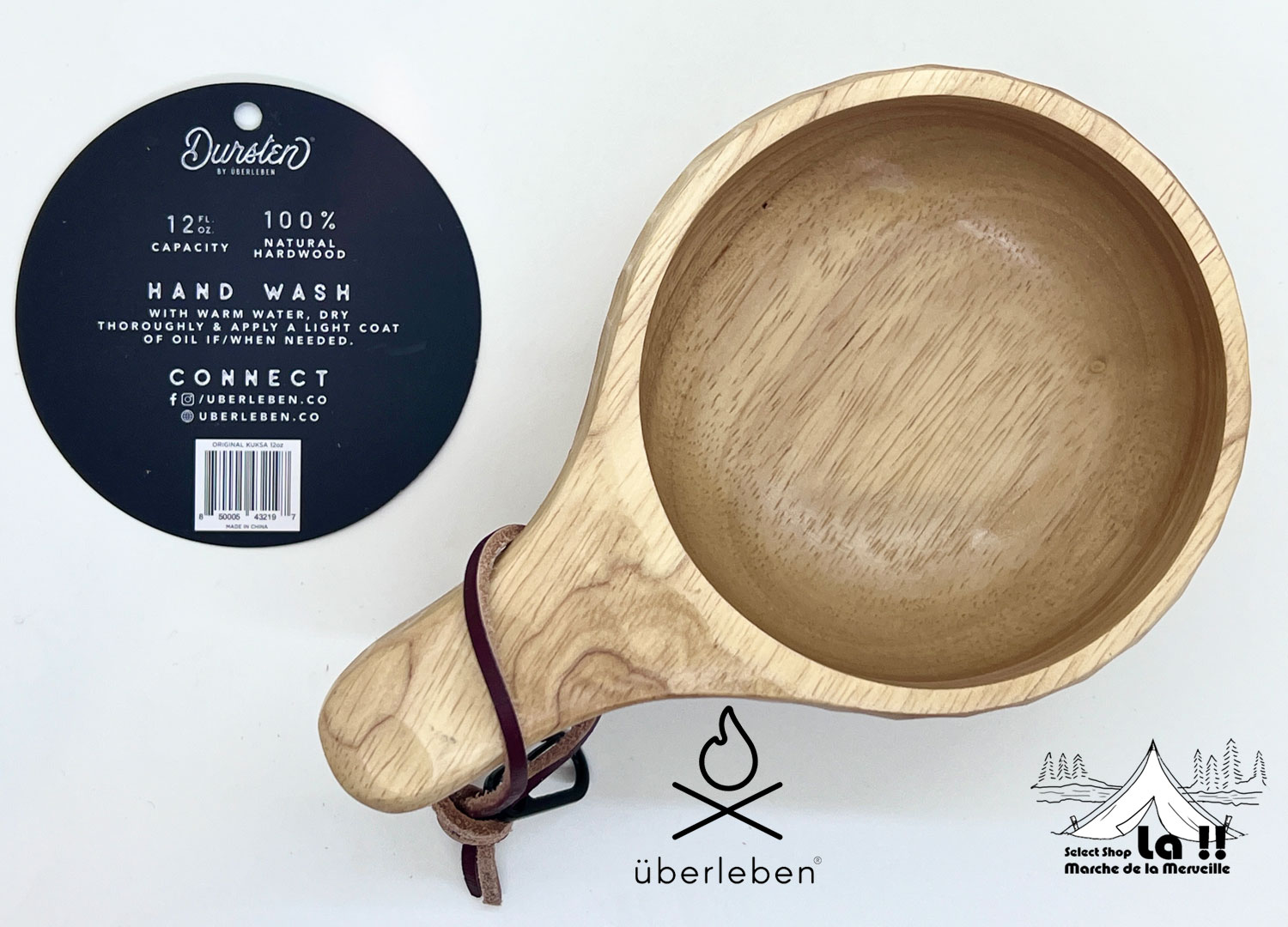 【 Uberleben 】ウーバーリーベン Original Kuksa 12oz 354ml オリジナル ククサ Φ10cm