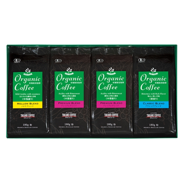 麻布タカノ】有機栽培コーヒー使用 レギュラーコーヒーセットAOC