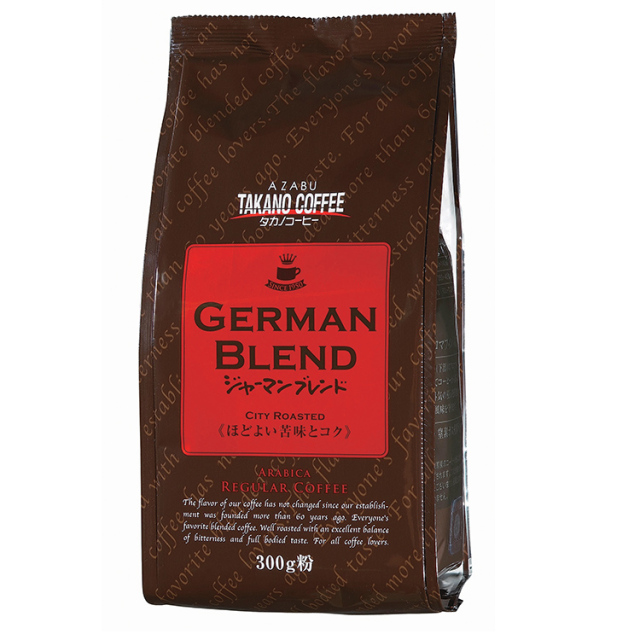 【粉】麻布タカノコーヒー ジャーマンブレンド（中深煎り）300g