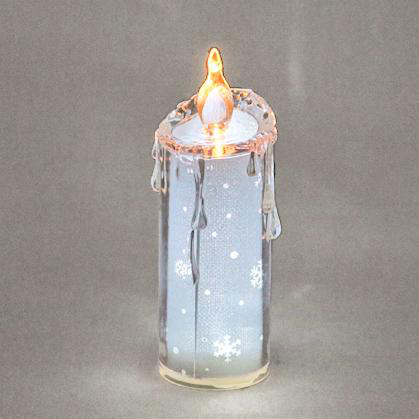 アクリルキャンドルライト　LEDライト 11．5cm　クリスマス置物 ギフト BC39062　IceWorld