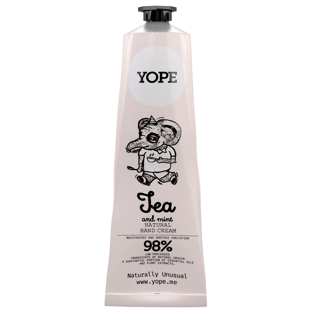 YOPE(ヨープ) ハンドクリーム 100ml Tea and mint(ティー＆ミント) 天然成分98%以上