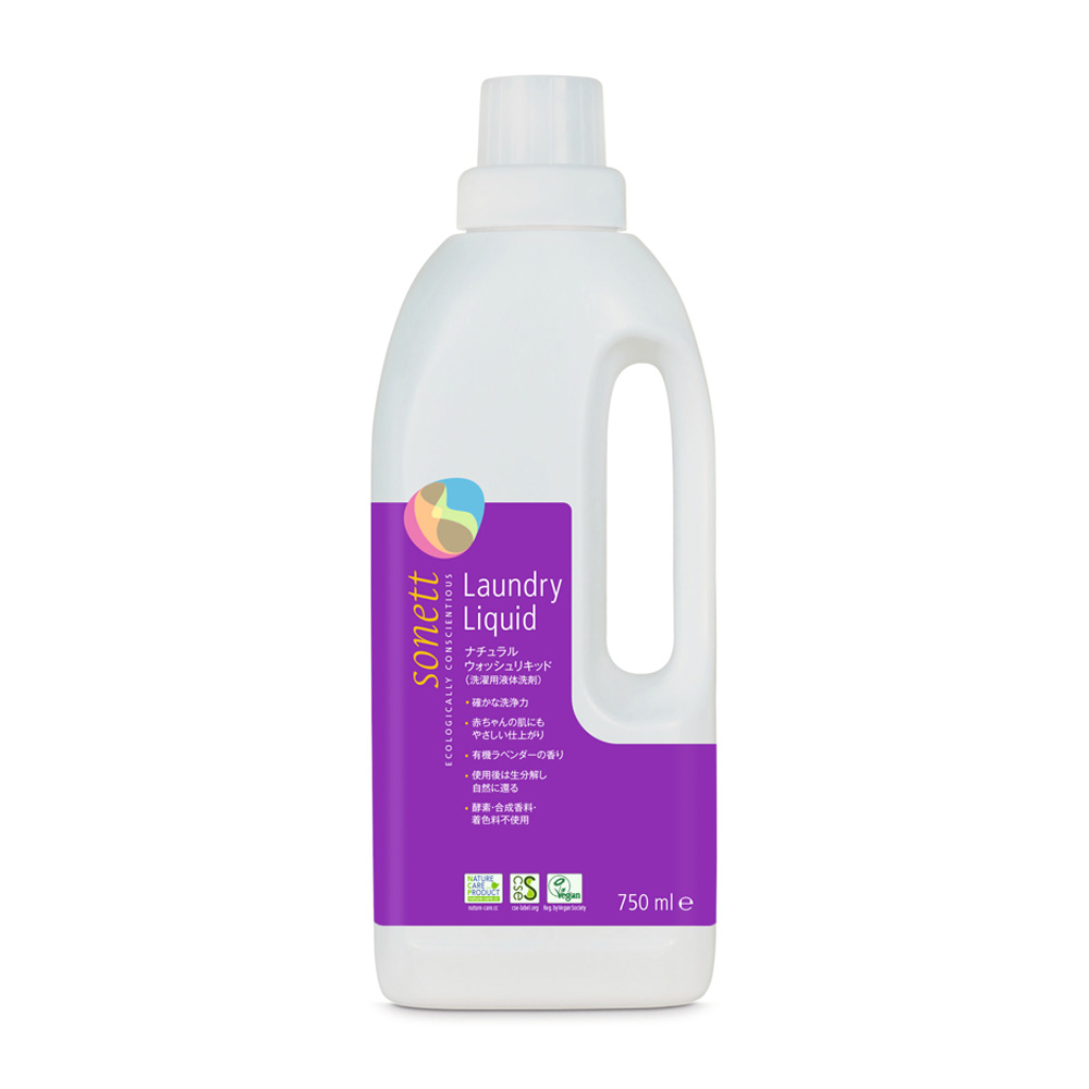 ナチュラルウォッシュリキッド 750ml 洗濯用 液体洗剤 オーガニック sonett ソネット