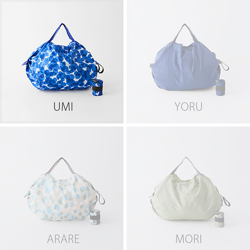 ShupattoコンパクトバッグS UMI(青ドット)一気にたためるコンパクトバッグ エコバック
