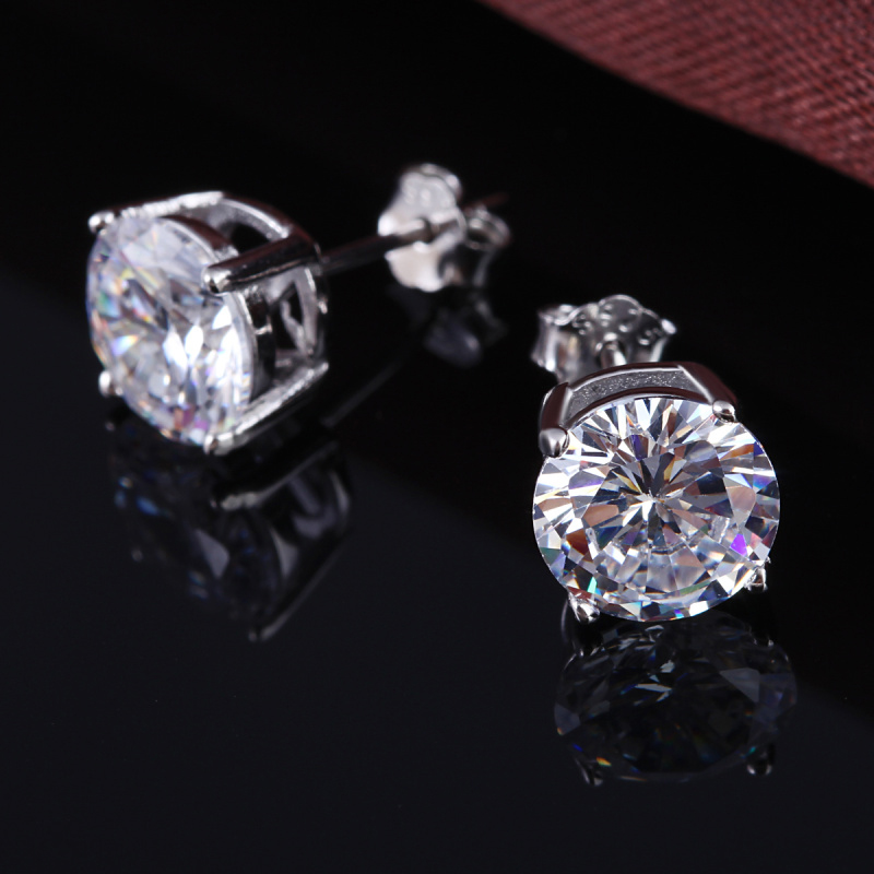 一粒ピアス ソリティアピアス 7mm シルバー925