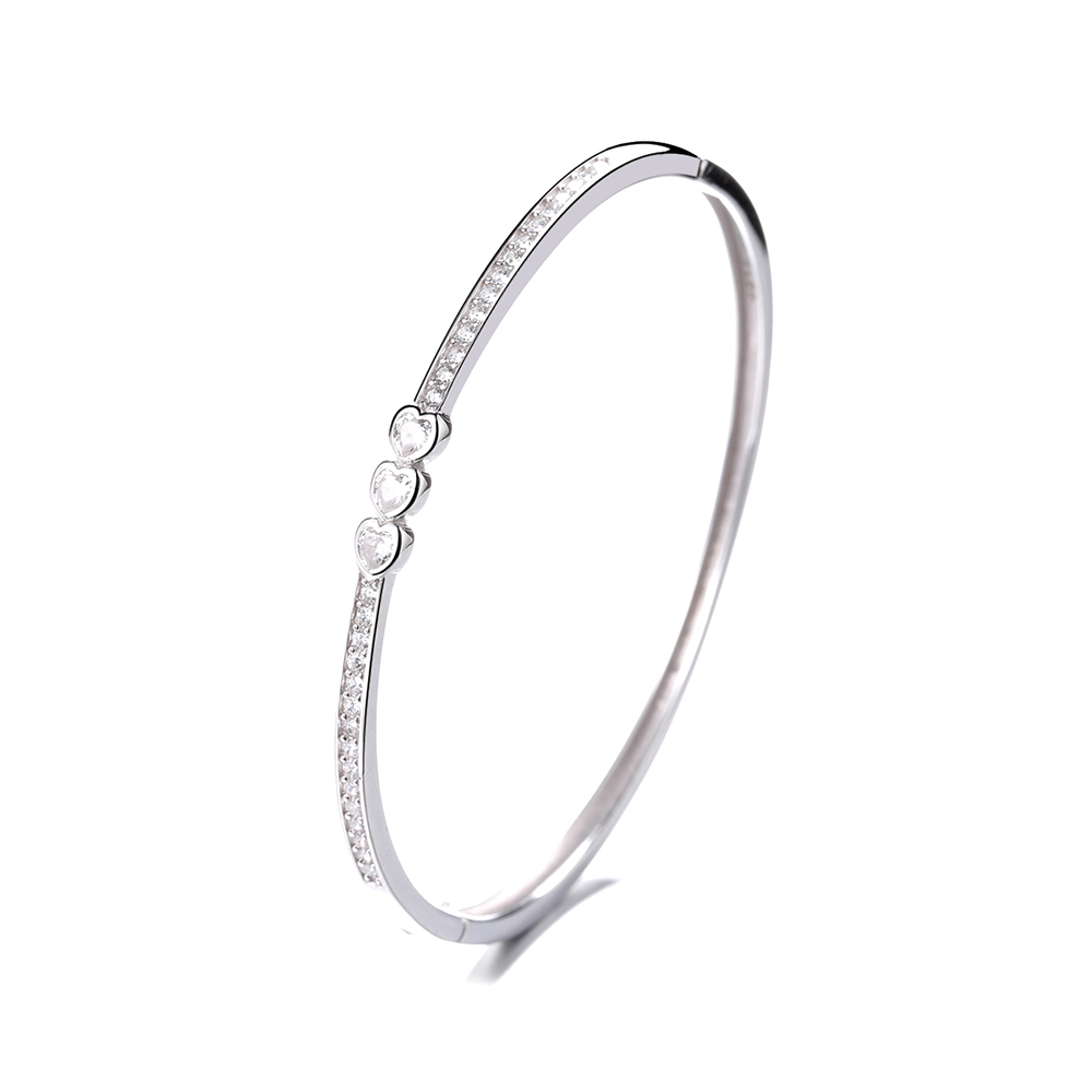 ブレスレット ハートバングル シルバー925