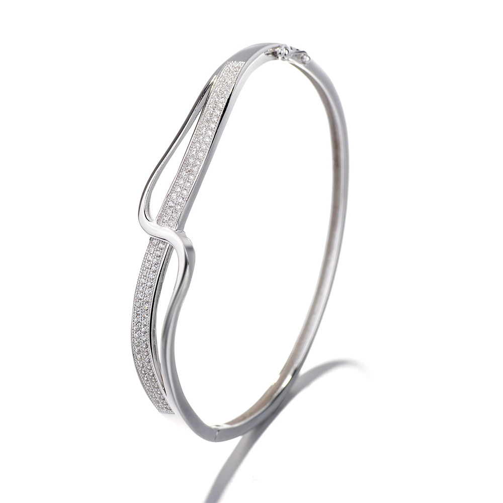 ブレスレット ウェーブバングル シルバー925