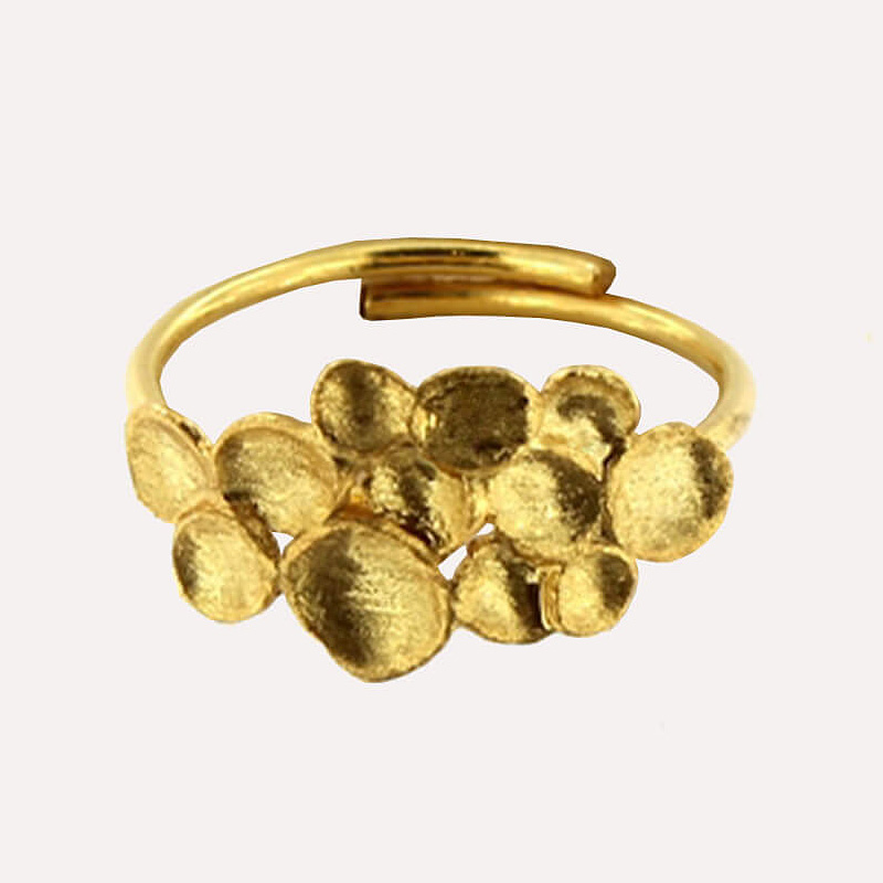 MESH リング シモーネ フリーサイズ シルバー925 18Kゴールドコート 指輪 ポルトガル