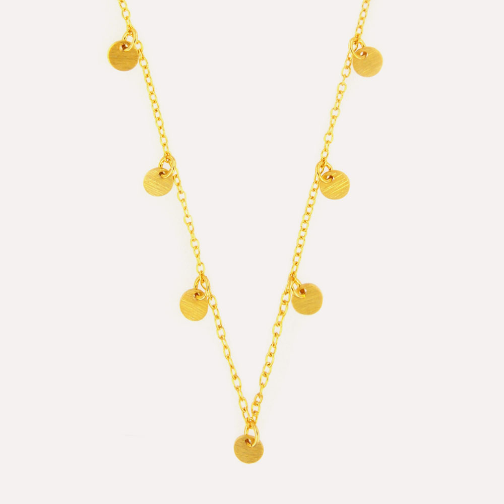 MESH ジプシーネックレス 最長43cm 18Kゴールドコート シルバー925 ポルトガル直輸入 COL0146GYM Gold Necklace
