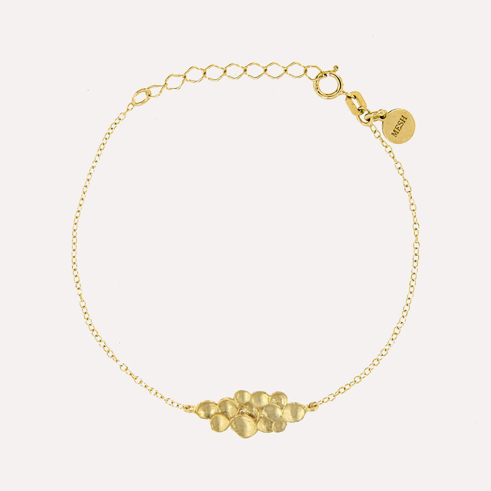 MESH シモーネブレスレット 18Kゴールドコート シルバー925 ポルトガル直輸入 PUL358 Gold Bracelet