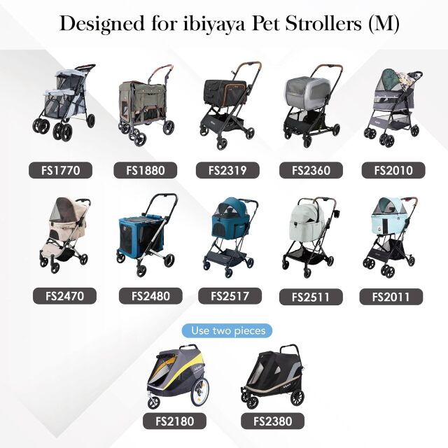 ibiyaya オールシーズン ペットストローラー ペットカート クッションセット