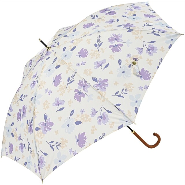 【晴雨兼用雨傘】長傘 ソフィア スマート ジャンプ ラベンダー（1679LV_A118）niftycolors